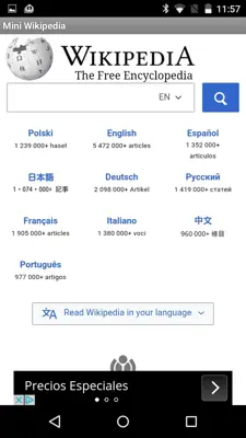 Mini Wikipedia android App screenshot 3